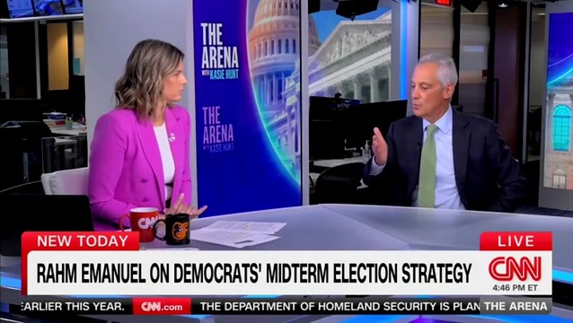 CNN’s Kasie Hunt to Rahm Emanuel: ‘Do You Think that Jewish Americans Are Starting to Feel Not at Home in the Democratic Party?’