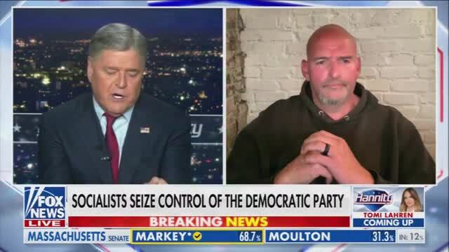 Fetterman: The Democratic Party Is Becoming, Having Like an Orgy of Socialism’
