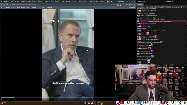 Hasan Piker Says Hunter Biden Is a ‘Fascinating Figure’ Despite His Disdain for Joe Biden’s Support over Israel’s Genocide in Gaza