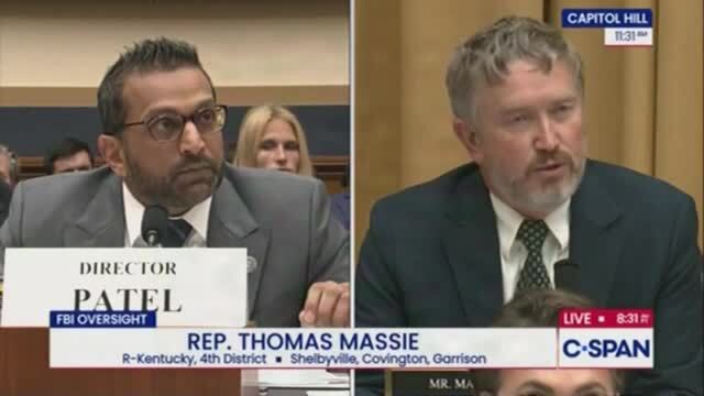 Kash Patel Tells Thomas Massie that the FBI ‘Has Names’ Listed from the Epstein Files But They’re ‘Incredible Information’