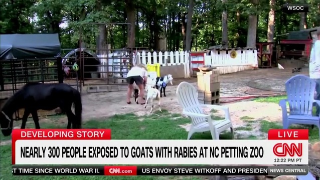 CNN: Nearly 300 People Exposed to Goats with Rabies at North Carolina Petting Zoo