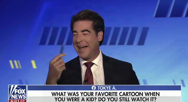 Jesse Watters Says He Watches Cartoons ‘When I’m High’ — ‘I Like the Smurfs’
