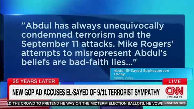 CNN’s Chalian: Trump and Mike Rogers Are Echoing ‘the Menacing Aspect of What George W. Bush Did in 2004’ by Pointing Out El-Sayed’s Connection with Hasan Piker