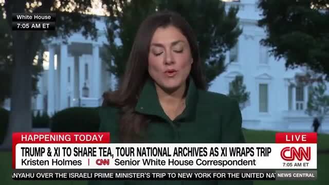 CNN’s Kristen Holmes Says There Will Be TV Pool Coverage of President Trump Today at the National Archives with President Xi