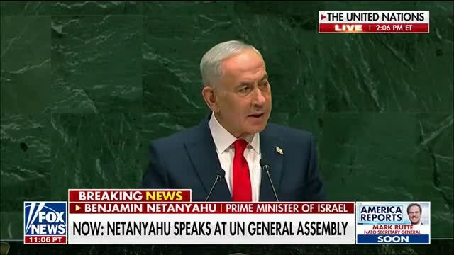 Fox News: Netanyahu Goes After UN Delegates Protesting His Speech: ‘The Ultimate Irony,’ Israel Is Also Defending Many of These Countries