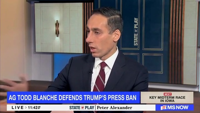 Ankush Khardouri: AG Blanche’s Defense of Trump’s Press Ban in an ABC News Interview Was ‘Bad and Embarrassing’