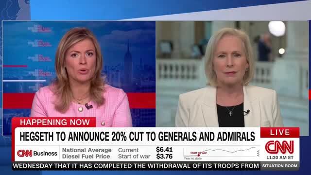 Sen. Gillibrand: Sec. Hegseth ‘Is Really Destroying So Many Aspects of the Military Services’