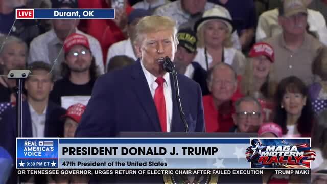 Trump on Oklahomans Who Speak Positively of Him on TV Tonight, ‘You Can’t Missed a Big, Strong, Handsome Oklahoma Studs’
