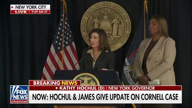 N.Y. Gov. Kathy Hochul Says She’s ‘Deeply Disturbed’ by Cornell University Police’s Handling of the Investigation