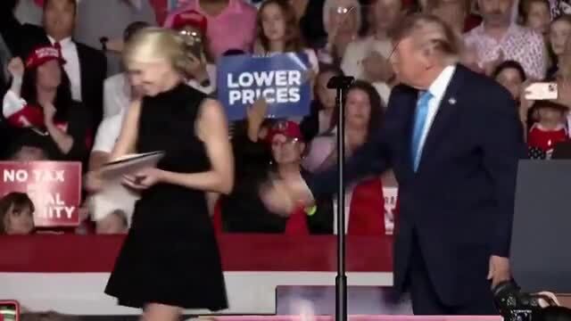 Trump Praises Natalie Harp: ‘This Perfect Person Comes up, Hands it, We Should Go on TV with this Show, Right?’
