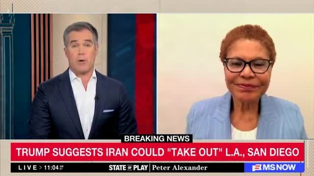L.A. Mayor Karen Bass: Trump Is Inviting Iran to Attack Us