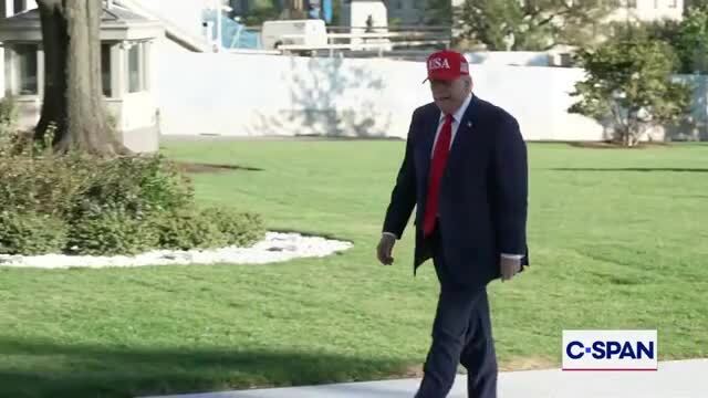 Trump Waves Off a Reporter after Being Asked What He Meant by His Comments About ‘Letting Iran’ Bomb L.A. and San Diego