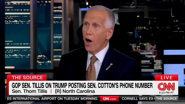 Thom Tillis: Trump Needs to Spot Every Landing for the Next 28 Days — We Can’t Be Explaining Offhanded Comments