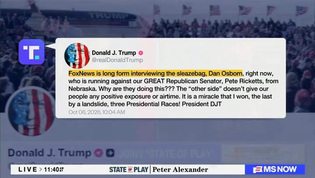Neb. Senate Candidate Dan Osborn: I Was Hoping I’d Get a Better Nickname from Trump than ‘Sleazebag’