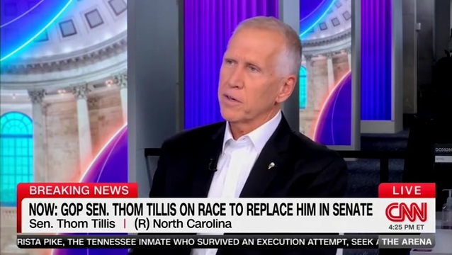 Sen. Tillis: ‘I Resonate More with Unaffiliated Voters’; ‘I‘ve Always Been Characterized as a Soft Republican’
