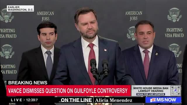 J.D. Vance When Asked About the Kimberly Guilfoyle Controversy: ‘I Don’t Know Exactly Who You’re Talking About’