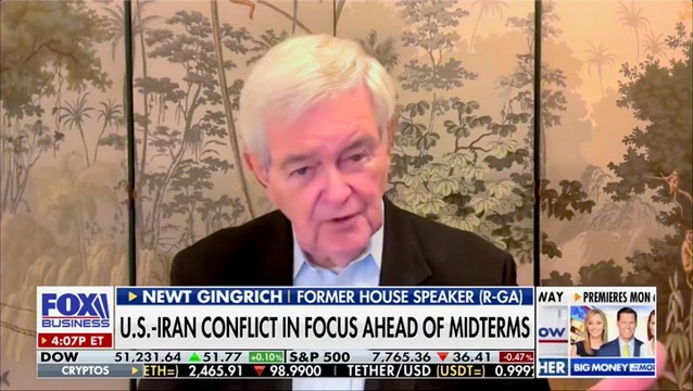 Newt Gingrich: ‘The Two Best Republican Communicators in My Lifetime Are Ronald Reagan and Donald Trump’