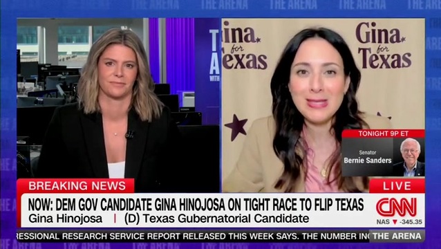 Democratic Nominee for Texas Governor Gina Hinojosa: ‘We Have an Opportunity of a Generation to Win’