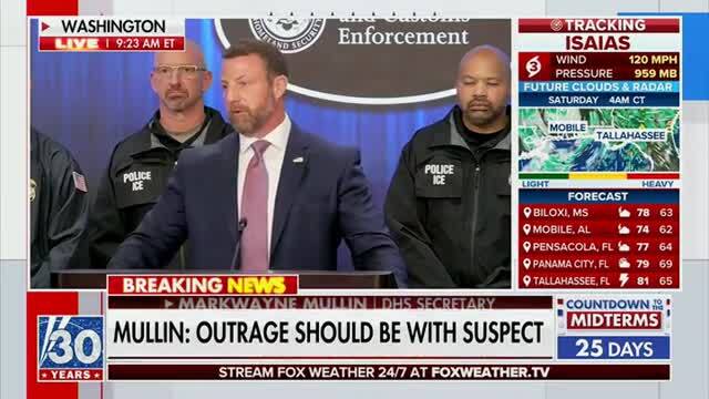 DHS Sec. Mullin Confirms ICE Officers Were Wearing Body Cameras During NYC Shooting