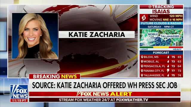 Fox News: Katie Zacharia Offered White House Press Secretary Job