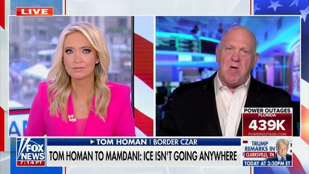 Tom Homan: ‘I Don’t Know What Color the Sky Is in Mamdani’s World, but ICE Isn’t Going Anywhere’
