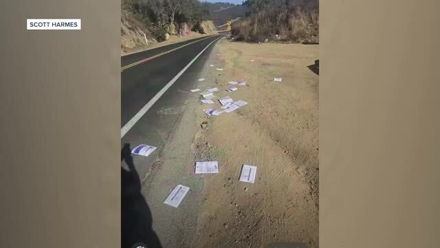 Mail-In Ballots Strewn Along North County, Calif. Road