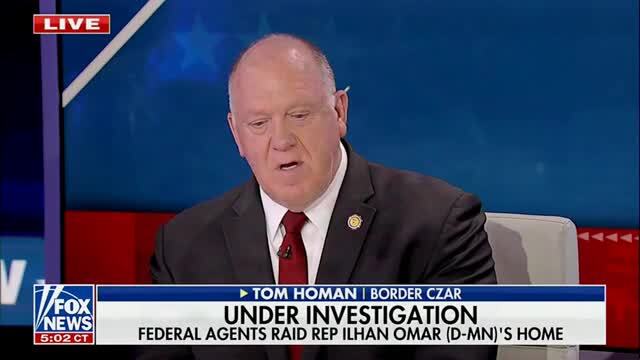 Tom Homan: If Ilhan Omar ‘Lied During the Naturalization Process,’ It Will Involve the Process of Deporting Her
