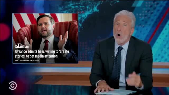 Jon Stewart: Is J.D. Vance ‘Seriously Suggesting that Immigrants Have Brought a Culture of Revolution and Protest to France?’