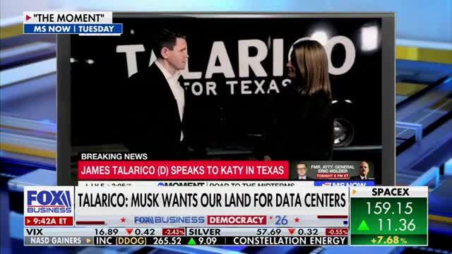Talarico: Elon Musk Wants Our Land and Water for AI Data Centers