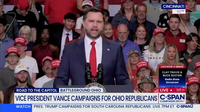J.D. Vance at Ohio Rally: Tough Act to Follow Trump’s Praise of Jon Husted, But ‘I’m Not Talking About His Ass’