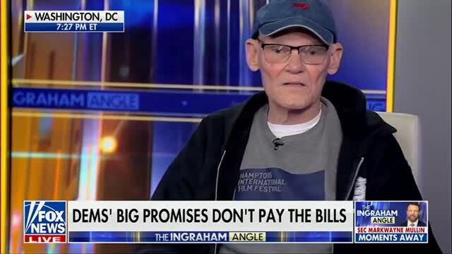 Laura Ingraham Challenges James Carville to Wager on His Prediction That Trump Will Quit: ‘I Will Put a Huge Amount of Money on This’