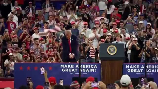 Trump Dances to ‘YMCA’ in Fort Myers, Florida