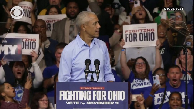 Barack Obama Receives Cheerful Welcome at a Cleveland, Ohio Rally Amid Campaigning for Dem Candidates Ahead of November’s Election