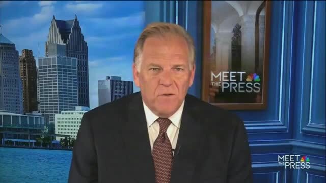 Mike Rogers Says He’s Having Trouble with Earpiece When Asked if a Vote for Him Is a Vote for Trump’s Agenda