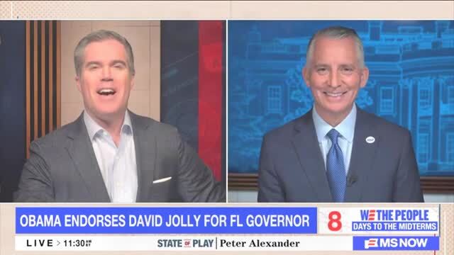 David Jolly: ‘I Was Really Honored’ to Have Obama and Bill Clinton Endorse Me for Fla. Governor