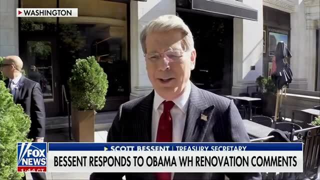 Bessent Responds to Obama’s Criticism of W.H. Renovations: His Library Looks Like ‘Darth Vader’s Tomb’