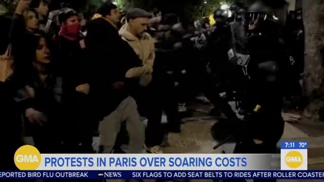 GMA: ‘Largely Peaceful Protests’ in France Were in Stark Contrast to ‘the Violent Minority’