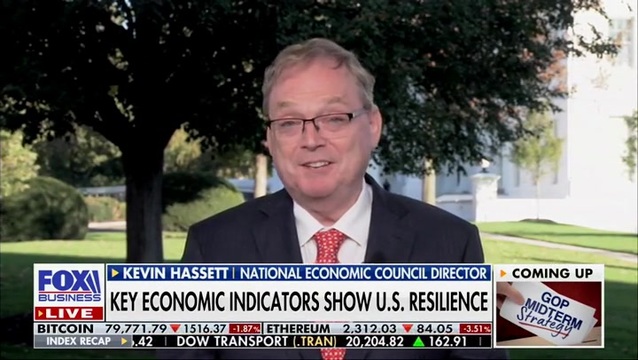 NEC Director Kevin Hassett: ‘Americans Are a Trillion Dollars Better off Than They Were When President Trump Took Office’