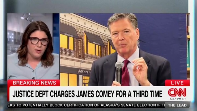 CNN: Justice Department Charges James Comey for a Third Time