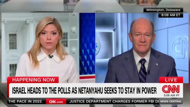 Sen. Coons: ‘I Hope There Will Be a Change in Israel’ and a New Future Without Netanyahu
