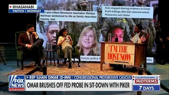 Ilhan Omar Brushes Off Fed Probe in Sit-Down with Hasan Piker