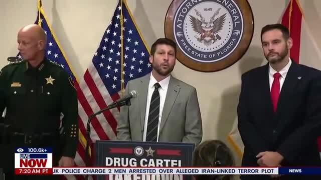 Fla. AG Uthmeier: We Have Dismantled Sinaloa Cartel Cocaine Pipeline into Tampa Bay
