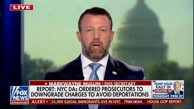 DHS Sec. Mullin: You’re Seeing Crime Rates Drop Because We’re Taking Worst-of-the-Worst Off Our Streets