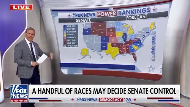 Bill Hemmer: The Battle for Control of the Senate Is Down to a Handful of States, Traditionally Republican Strongholds Are Now in Play