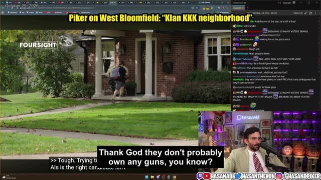 Hasan Piker Compares El-Sayed’s Canvassers Knocking Doors in West Bloomfield, Mich. To ‘Going to that Like Klan KKK Neighborhood to Stump for Like a Black Candidate’
