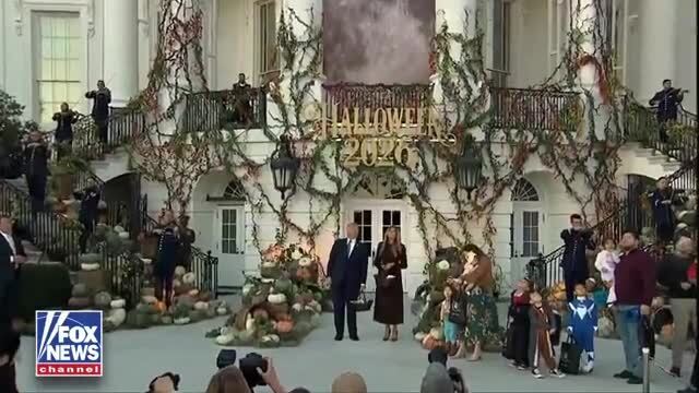 Fox News: Air Force One Flies Over W.H.’s South Lawn as Trump and First Lady Welcome Families for Halloween Festivities